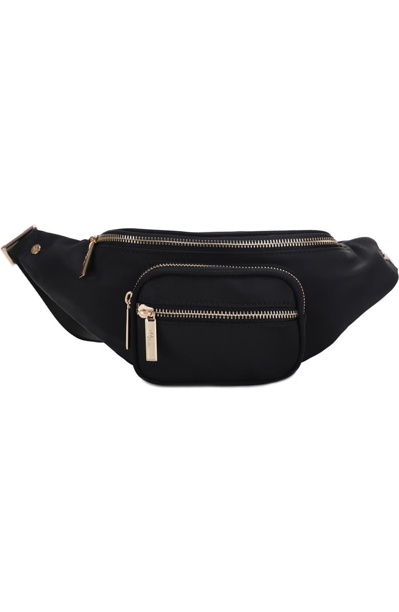Mali + Lili Mila Nylon Belt Bag, Main, color, Black