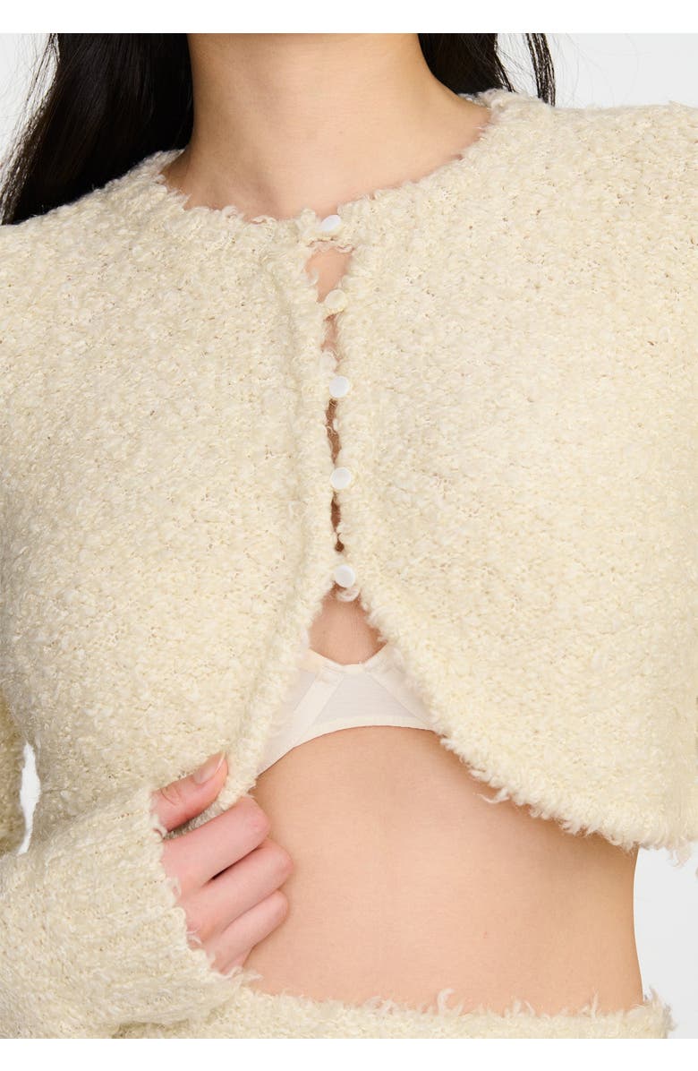CUUP The Baby Cardigan- Boucle, Alternate, color, Cream