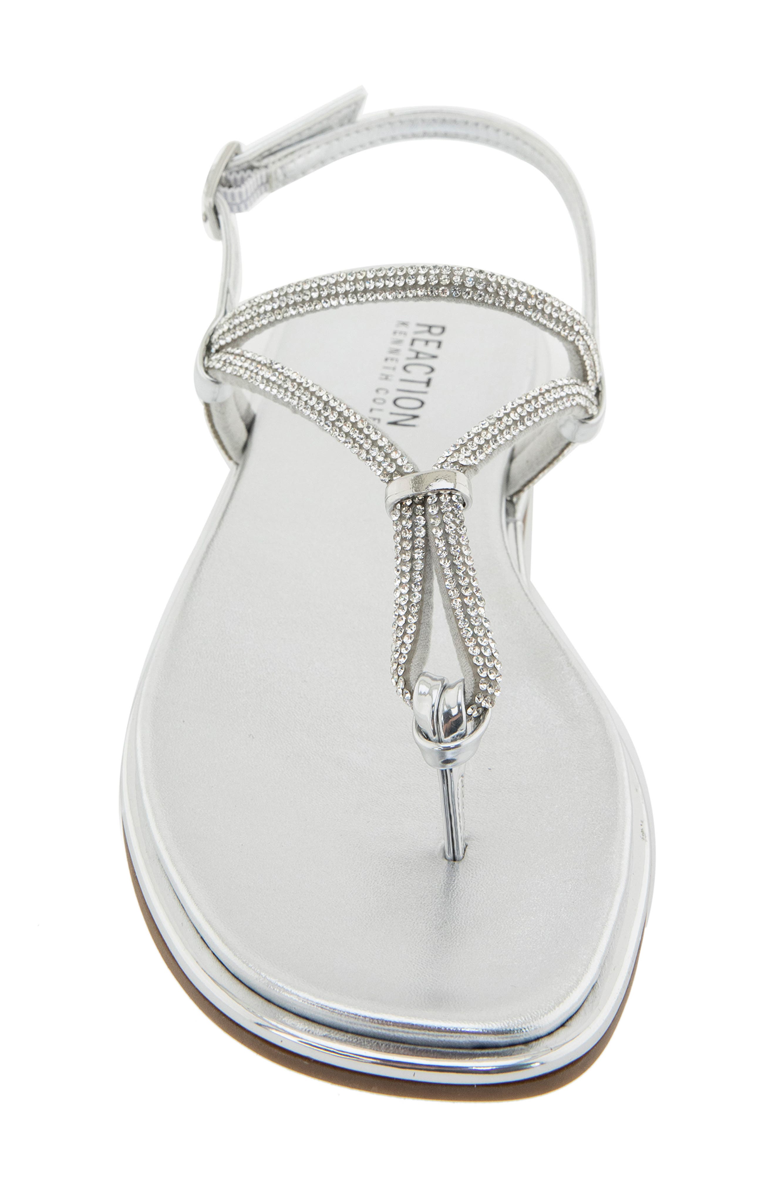 Reaction Kenneth Cole Wali Crystal Sandal, Alternate, color, Silver