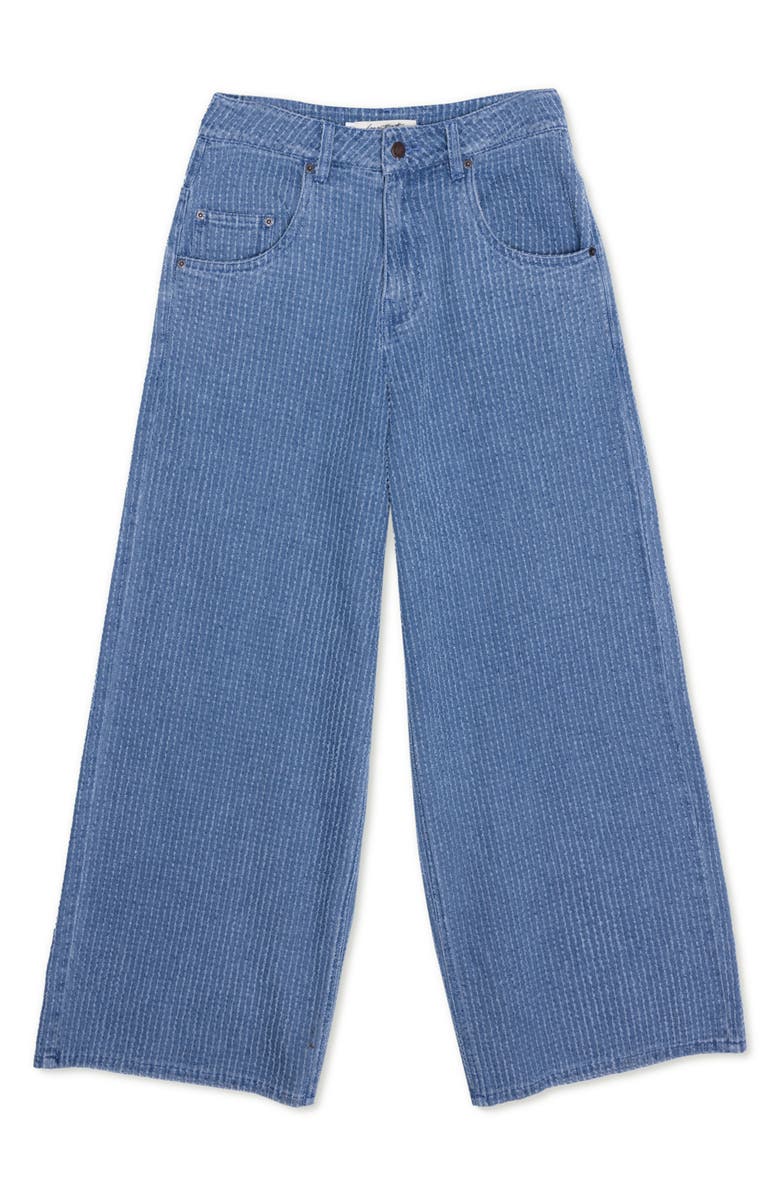 HONOR THE GIFT High Waist Stripe Wide Leg Jeans, Main, color, Blue