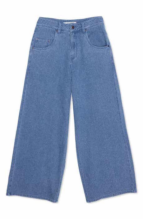 HONOR THE GIFT High Waist Stripe Wide Leg Jeans