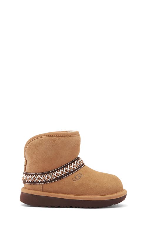 Ugg Kids Classic Mini Crescent Suede Boots In Brown