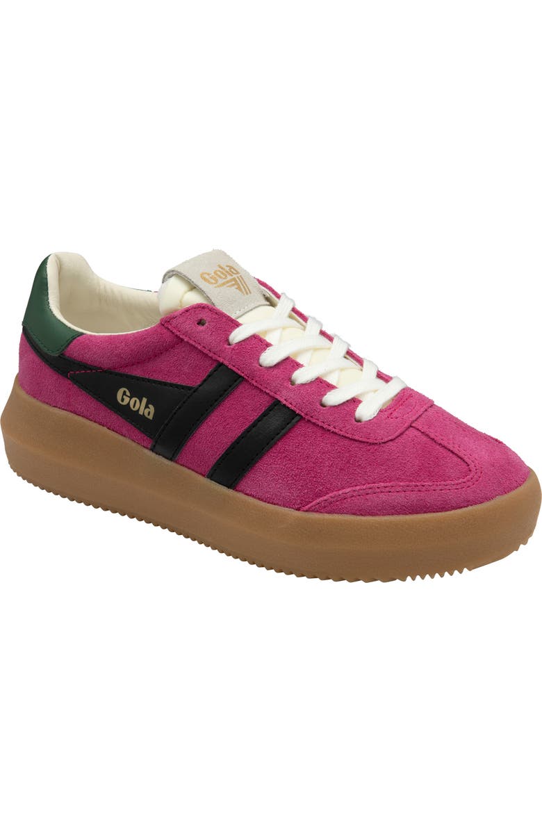 Gola Athena Sneaker, Main, color, Fuchsia/Black/Evergreen/Gum