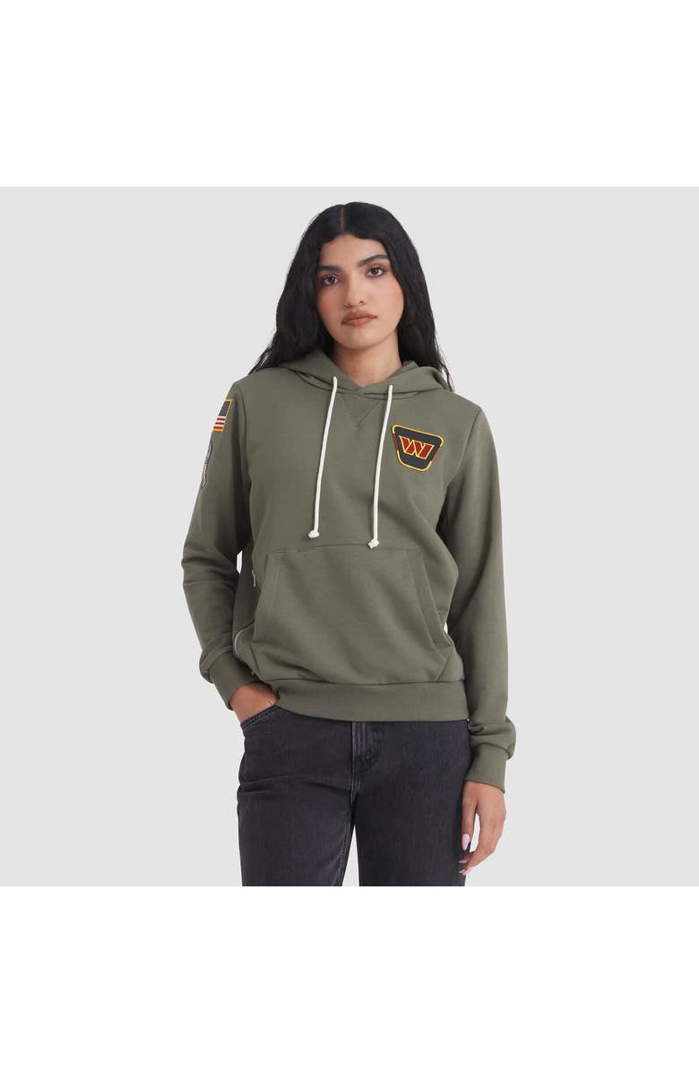 Nike Women's Nike Olive Washington Commanders 2025 Salute to Service Sideline Standard Issue Dri-FIT Hoodie, Main, color, 