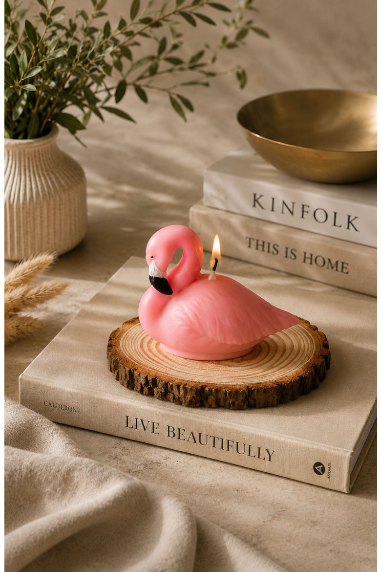 Flamingo Candle, Alternate, color, None
