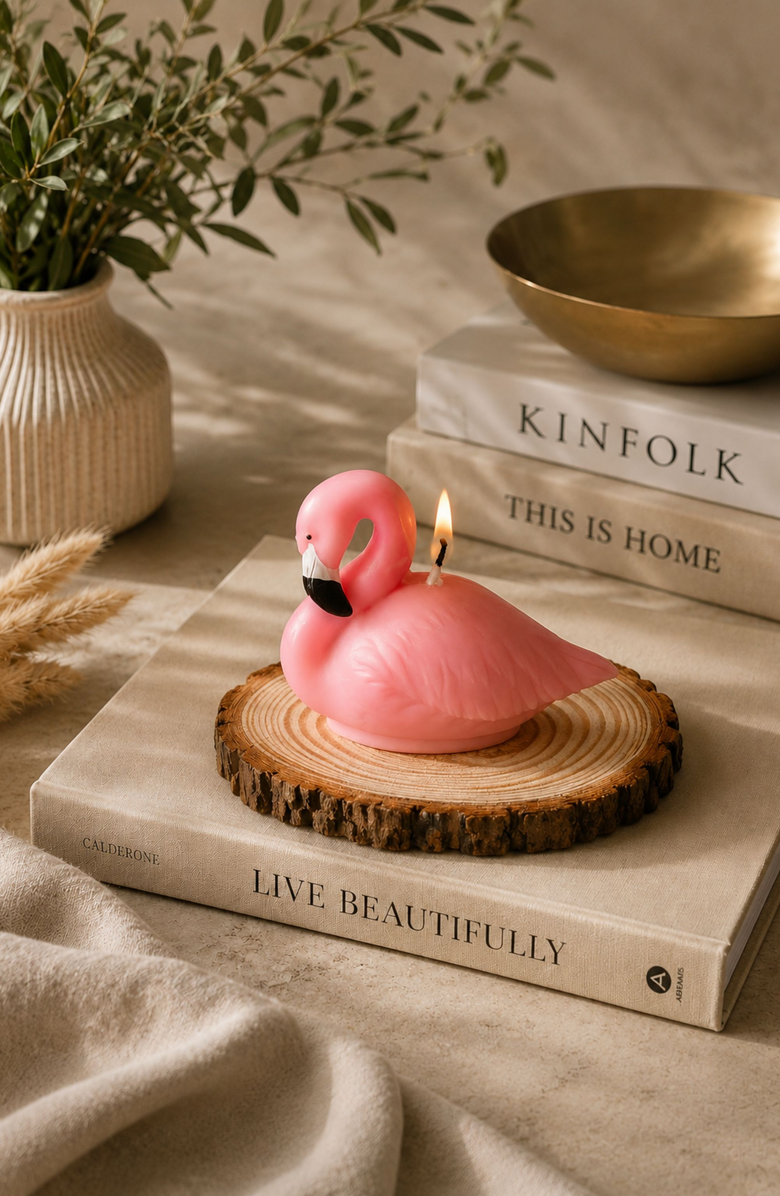 Southlake gifts Flamingo Candle, Alternate, color, NO COLOR