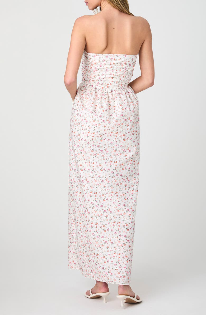 French Connection Nomi Cotton Strapless Maxi Dress, Alternate, color,