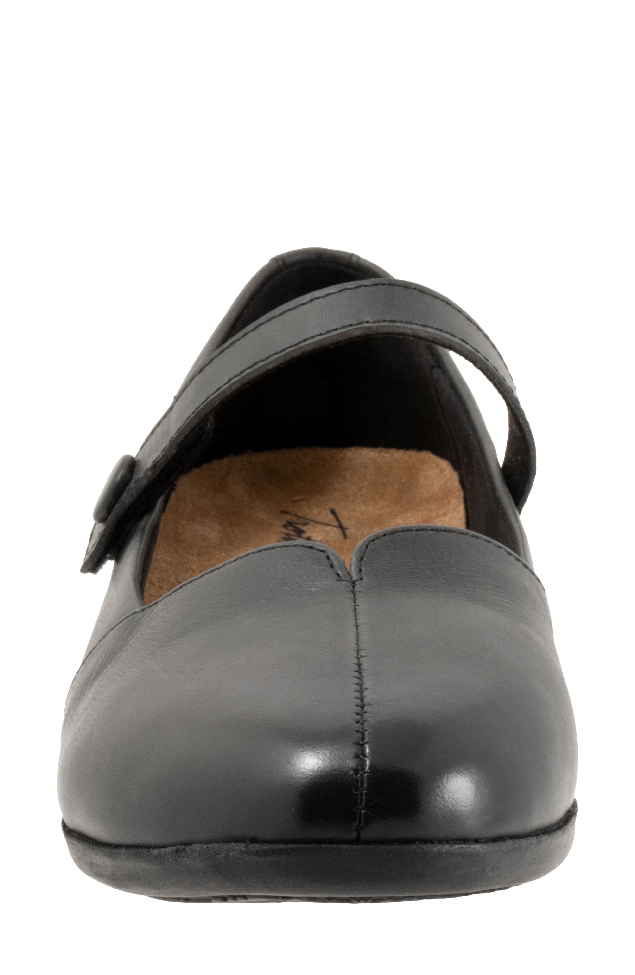 Trotters Irene Mary Jane Flat, Alternate, color, Black