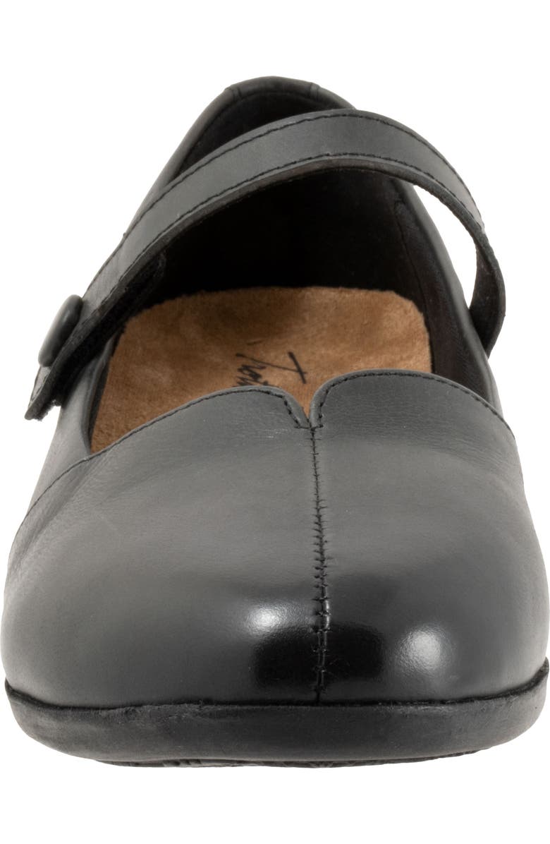 Trotters Irene Mary Jane Flat, Alternate, color, Black