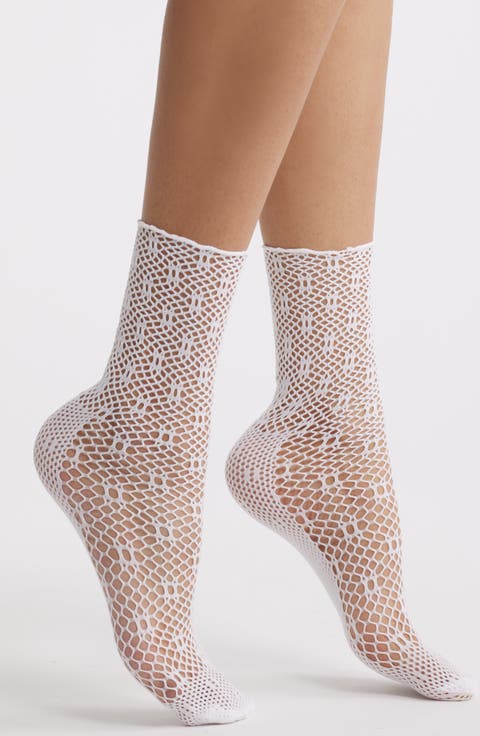 Lauren Sheer Open Stitch Crew Socks