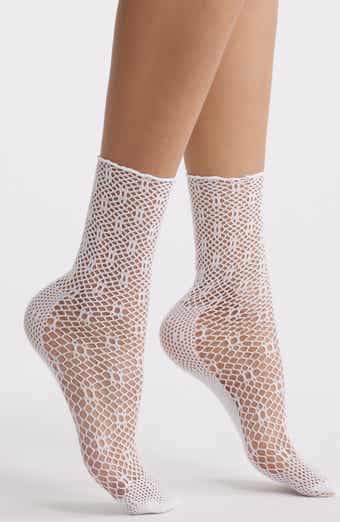 Lauren Sheer Open Stitch Crew Socks