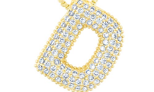 Adornia Gold Pave Bubble Letter Necklace In Gold-d