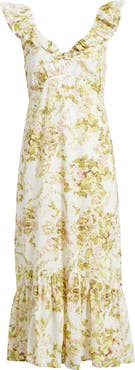 Chelsea28 Ruffle Sleeve Tiered Midi Dress