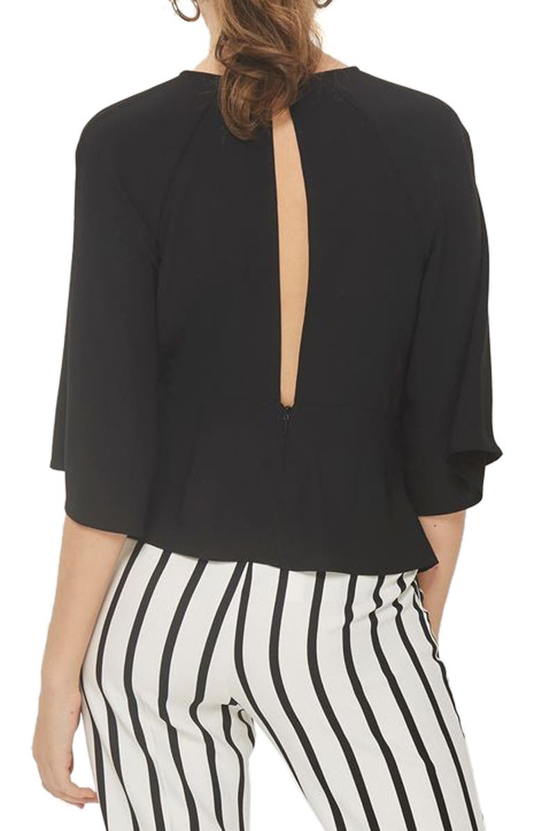 Topshop Slouchy Knot Front Blouse, Alternate, color,