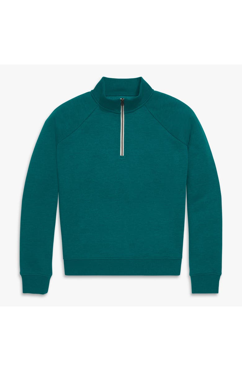 Primary Adult Cozy Fleece Quarter-Zip Sweatshirt, Main, color, Heather Spruce