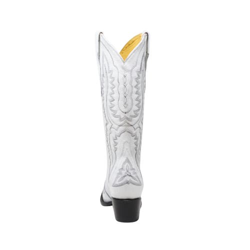 Nortalie The Duna Western Cowboy Boot In White