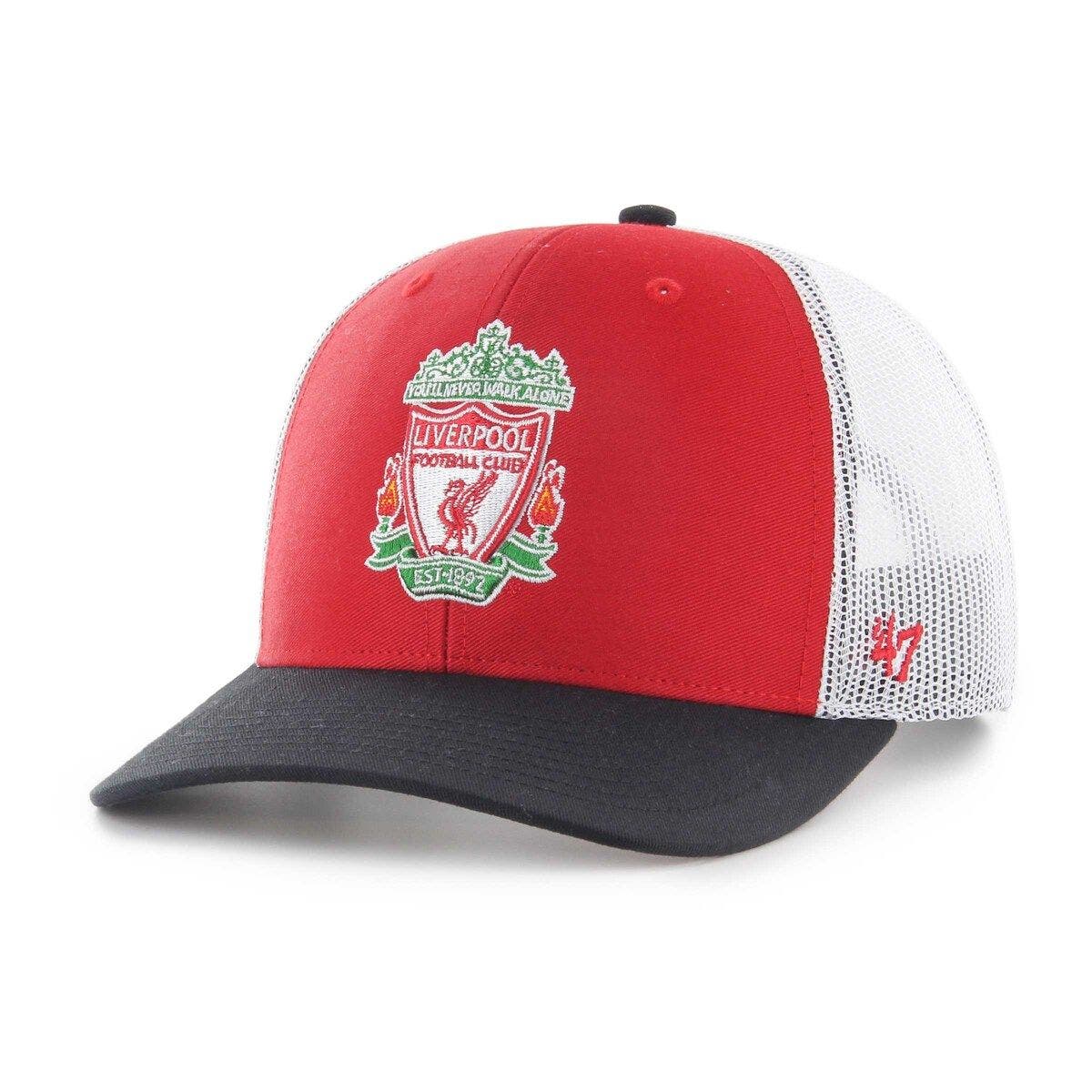 '47 Men's '47 Red/Charcoal Liverpool Side Note Trucker Snapback Hat ...