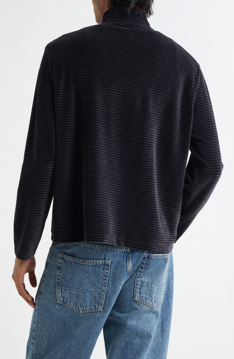 OUR LEGACY Phantom Stripe Shrunken Velour Zip Jacket, Alternate, color, Phantom Stripe Velour