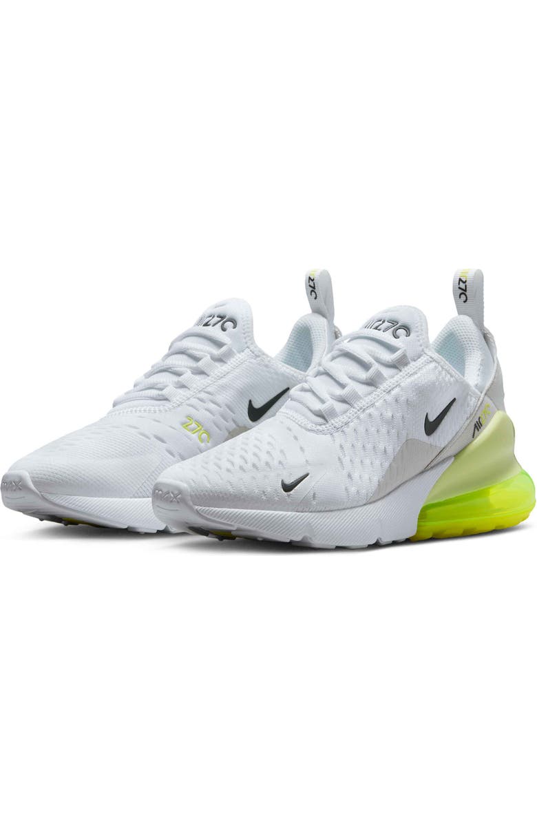 Nike Kids' Air Max 270 Sneaker, Main, color, White/ Limelight/ Vast Grey