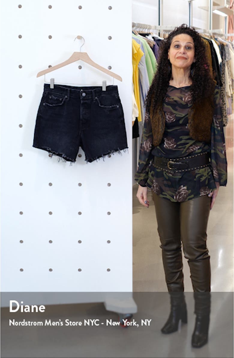 Jourdan Distressed High Waist Cutoff Denim Shorts, sales video thumbnail