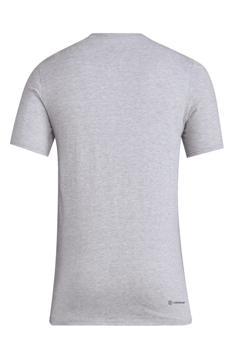 adidas Short Sleeve Pregame T-Shirt, Alternate, color, Grey Heather/Grey Heather