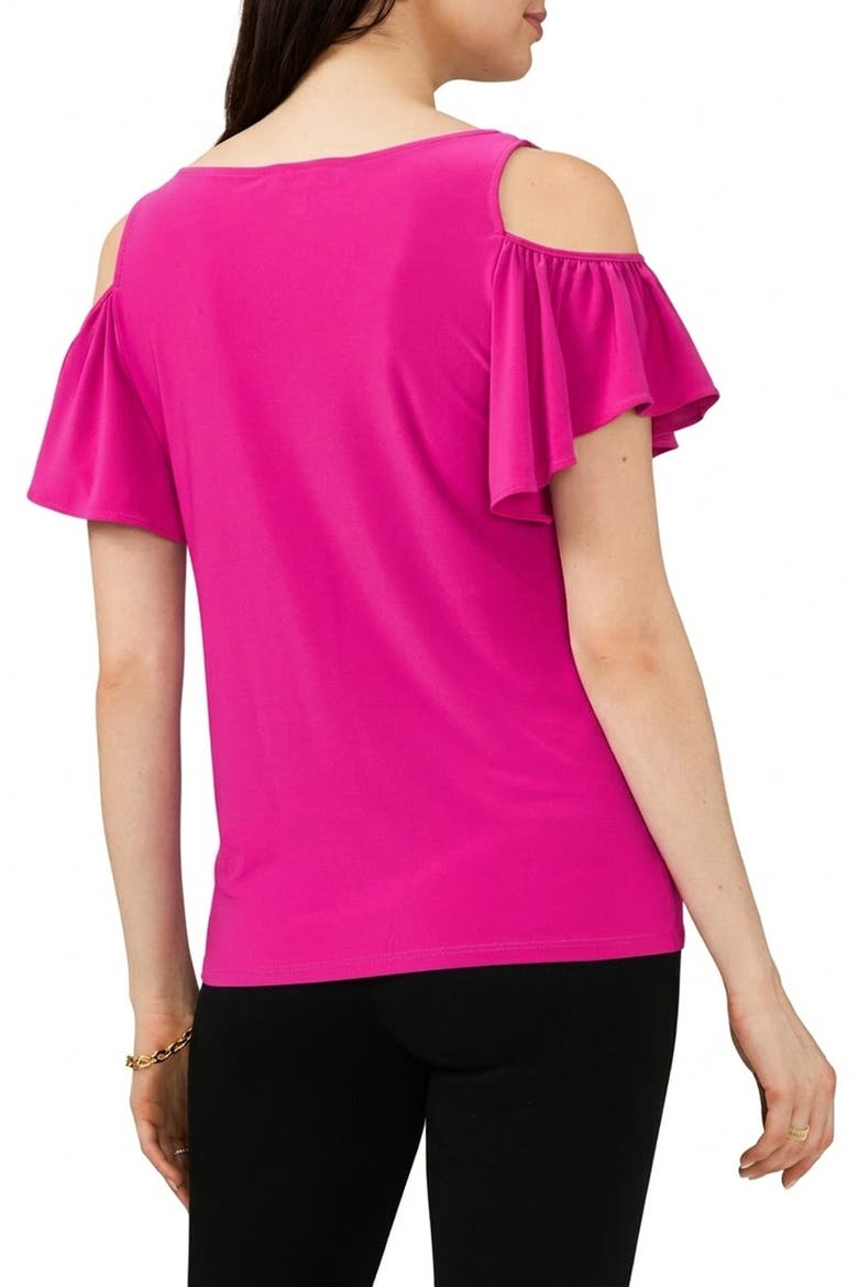 Cold Shoulder Top, Alternate, color, FIERCELY FUCHSIA 686