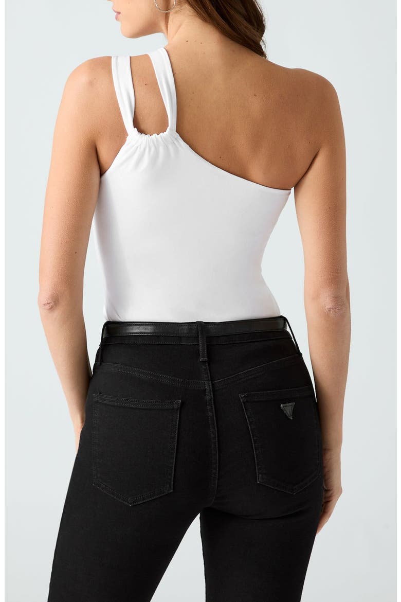 Eira One Shoulder Top, Alternate, color, WHITE