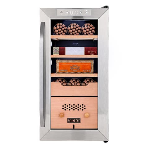 Cigar Humidor Cabinet with 3 in 1 Precise Cooling, Heating & Humidity Control