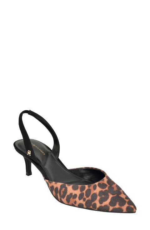 Tanna Slingback Pointed Toe Kitten Heel Pump