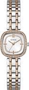 GUESS Crystal Bezel Two-Tone Bracelet Watch, 25mm