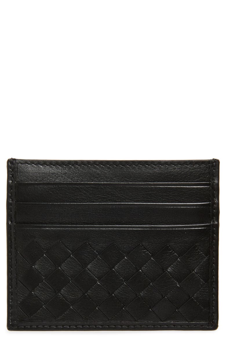 Bottega Veneta Intrecciato Calfskin Card Case, Main, color, 