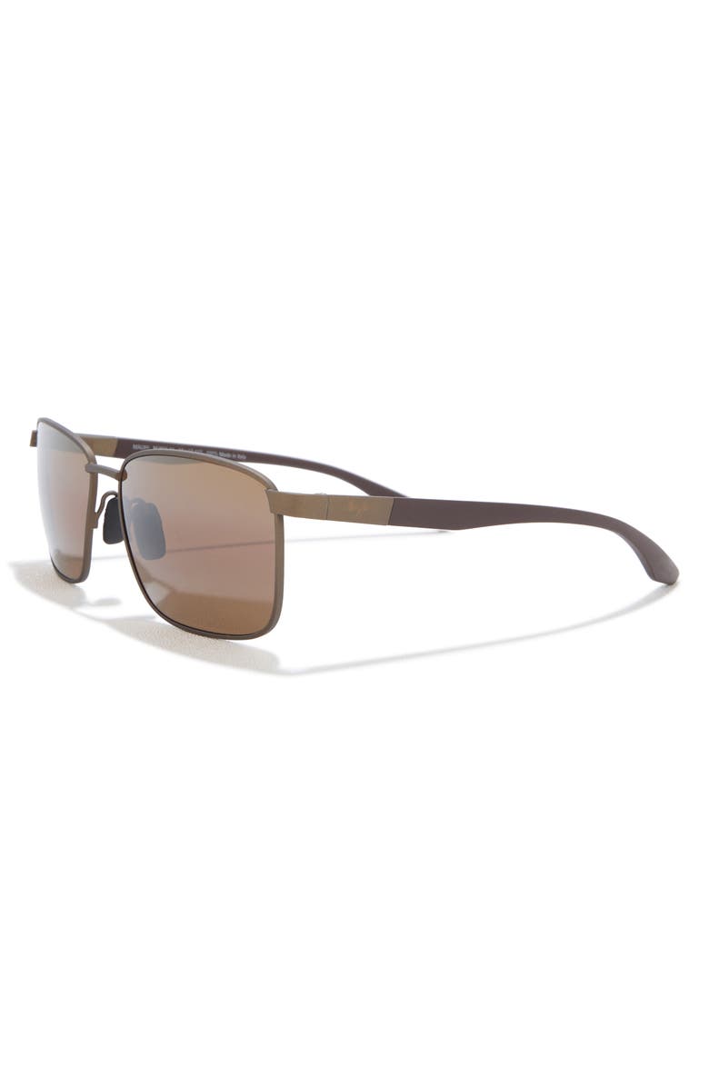 Maui Jim 58mm Core Square Polarized Sunglasses, Alternate, color, Brown Brown Bronze