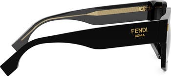 Roma 52mm Square Sunglasses