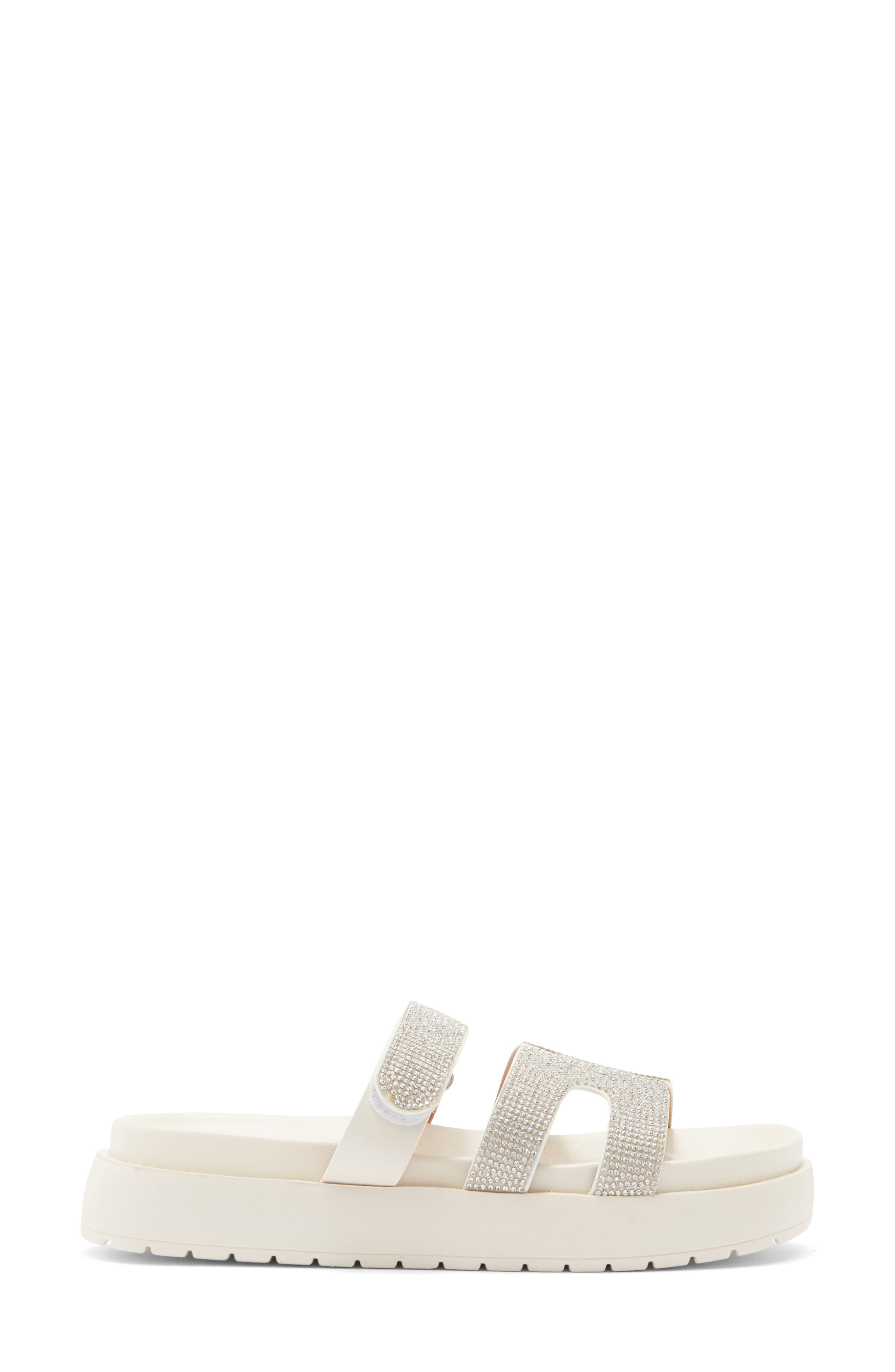 Kemper Rhinestone Embellished Slide Sandal, Alternate, color, IVORY