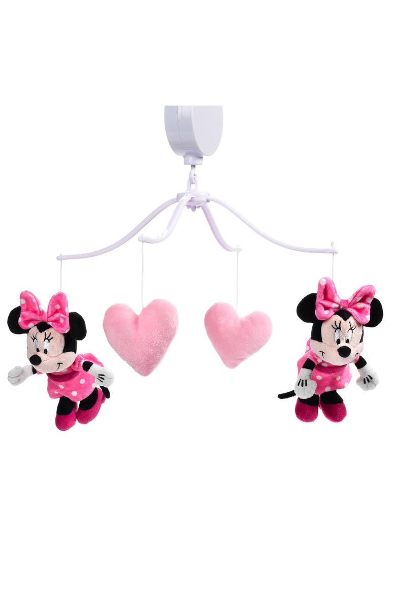Lambs & Ivy Disney Baby Minnie Mouse Love Musical Baby Crib Mobile Soother, Main, color, Multicolor