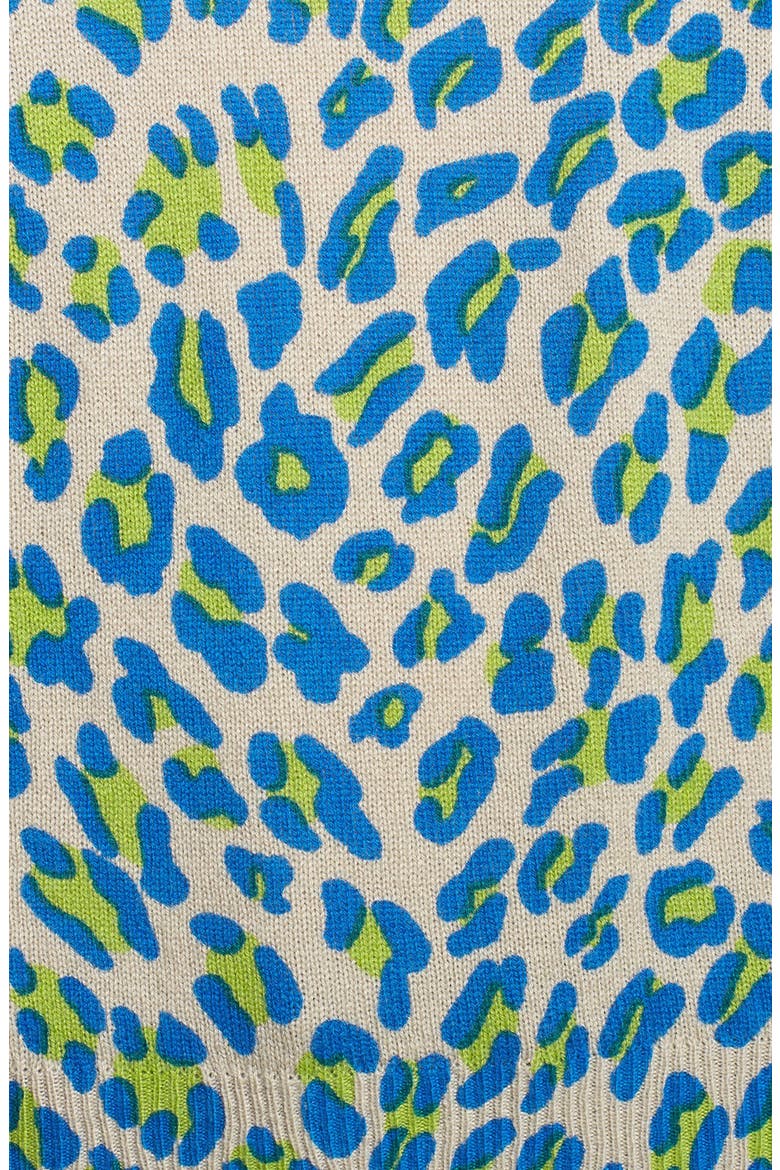 'Shane' Leopard Spot Cashmere Sweater, Alternate, color, DUNE