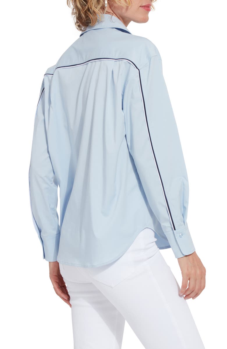 Lysse Sofia Piped Button-Up Shirt, Alternate, color,