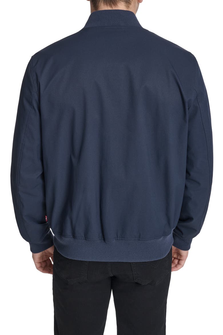 Oxford Water Resistant Bomber Jacket, Alternate, color, NAVY