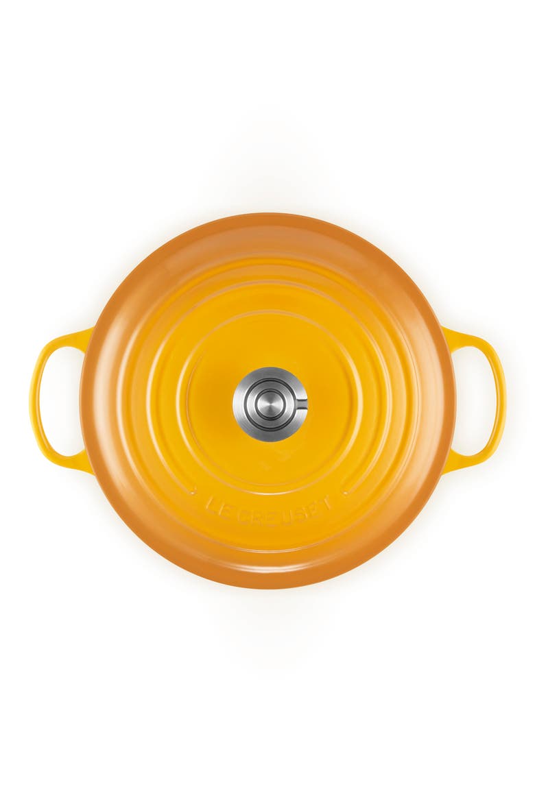Signature 7.25-Quart Round Enameled Cast Iron Dutch Oven, Alternate, color, NECTAR