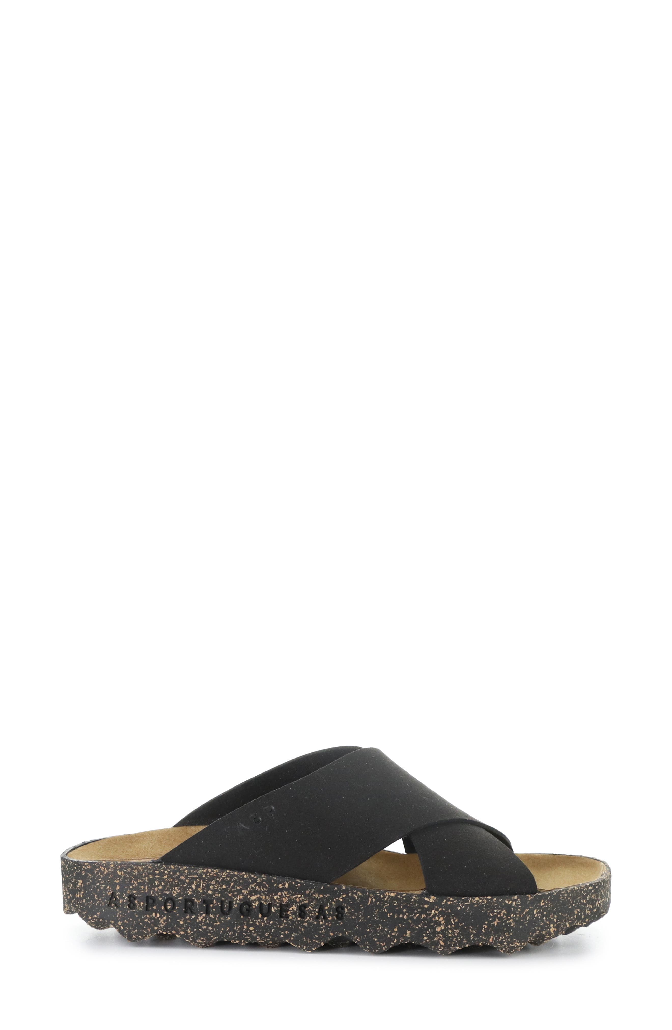 Cross Slide Sandal, Alternate, color, BLACK SUEDE