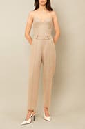 Contessa Mills Aconitum Tailored Wool Mesh-Detail Trouser