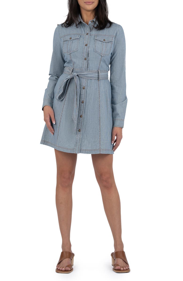 KUT from the Kloth Astrid Stripe Long Sleeve Shirtdress, Main, color, 
