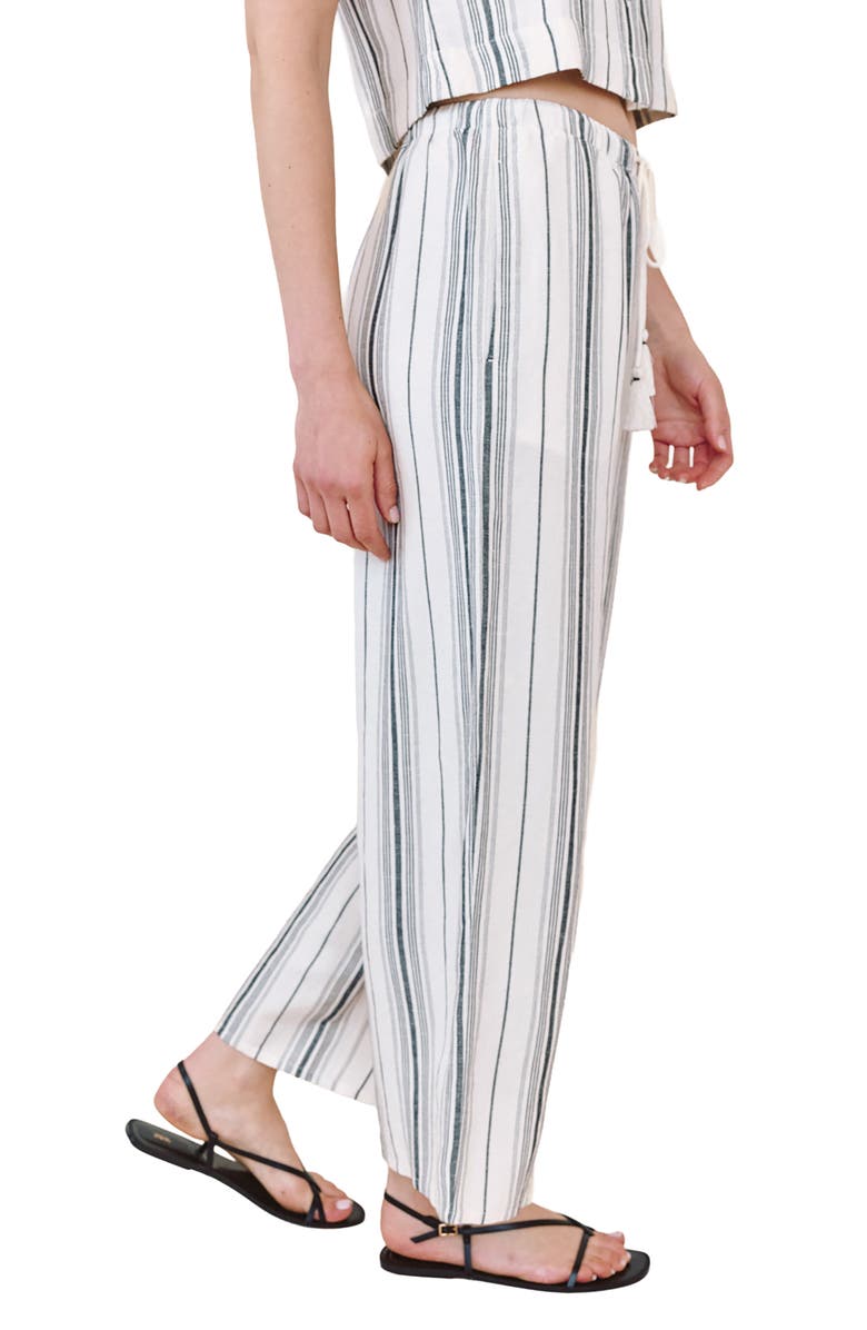 Bella Dahl Stripe Tassel Cord Drawstring Pants, Alternate, color, Boardwalk Stripe