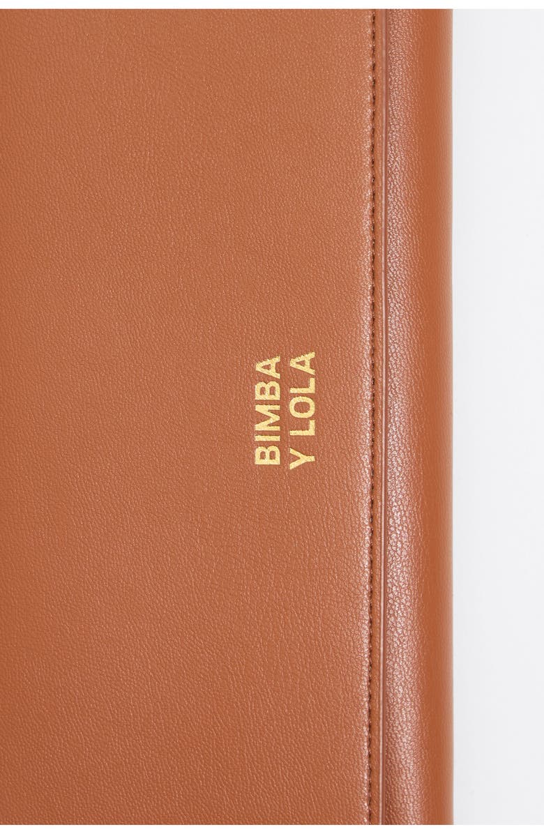 Bimba y Lola Tan Leather Continental Wallet, Alternate, color, Tan