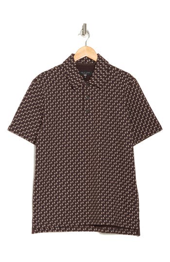 Rag & Bone Geo Print Cotton Polo