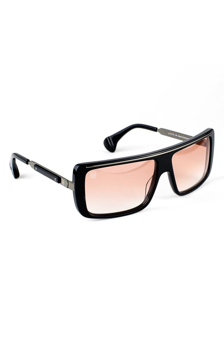 Cult of Individuality 54mm Rectangular Gradient Sunglasses, Alternate, color, Black