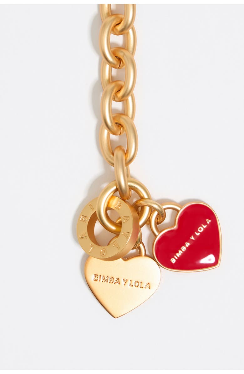 Bimba y Lola Chain Heart Logo Bracelet, Alternate, color, 