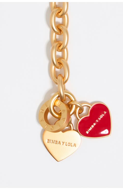 Bimba Y Lola Chain Heart Logo Bracelet In Gold