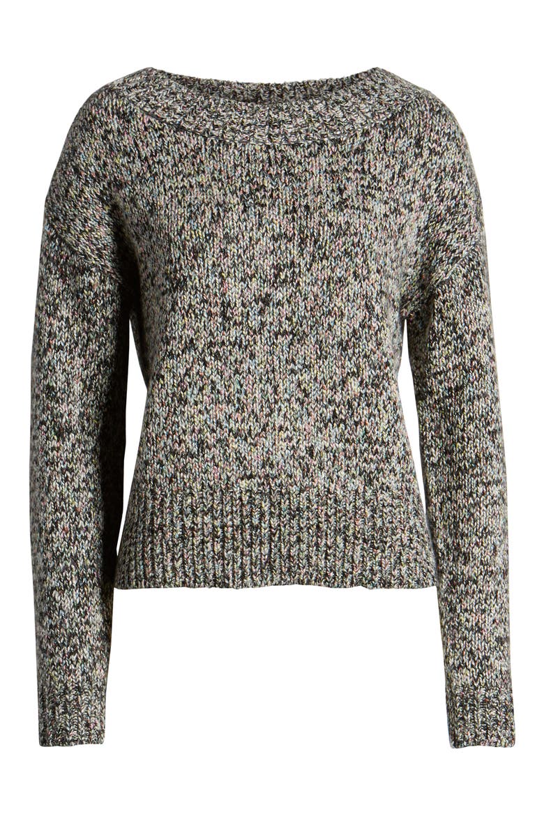 Rainbow Marl Sweater, Alternate, color, BLACK MULTI MARL