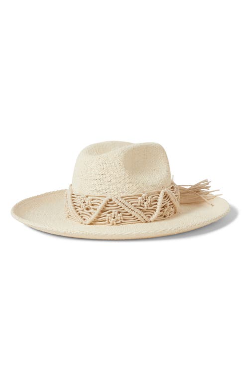 Brixton Matteo Macramé Accent Straw Hat